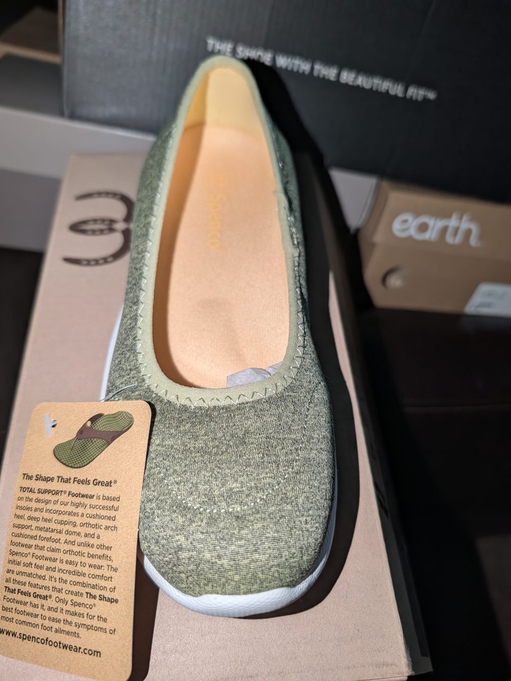 REVITALIGN Olive Green Slip-On Knit Sneaker